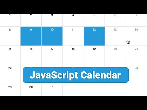 Build a JavaScript calendar in 15 minutes