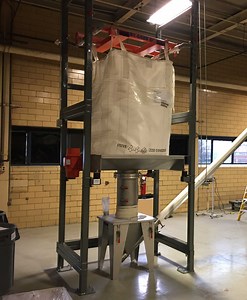 Bulk Bag Unloader, Super Sack Unloader, Fork Truck Loaded