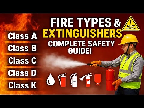 🔥 Types of Fire, Fire Extinguishers & Extinguishing Methods – Complete Safety Guide!