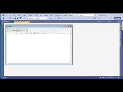 RDLC reports in Visual Studio 2019 (C# Code)