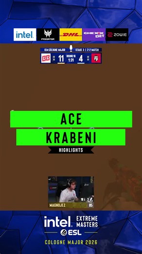 Krabeni with a clean ACE #ESL #gaming #esports #counterstrike2 #iemcologne2026