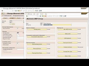 SAP MRP configuration