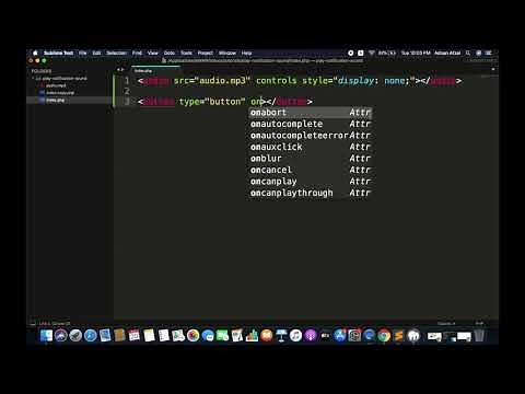 Simple background notification sound - HTML & Javascript