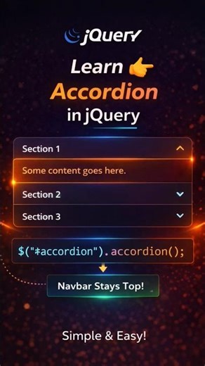 Accordion in jQuery 🔥 Smooth Slide Toggle Effect #coding #shorts