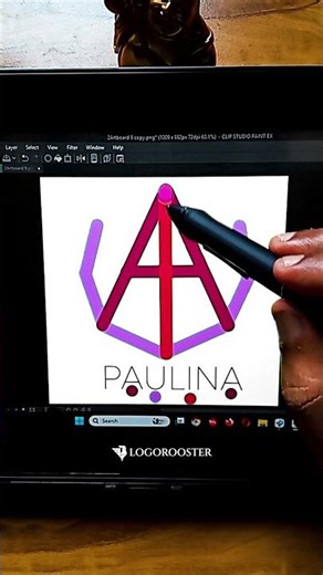 PAULINA Luxury Name Logo Design 🔥 | Procreate Custom Typography Process #logo #namelogo #logodesign