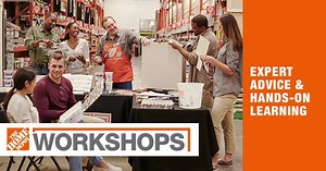 From installing shelves to backsplash, The Home Depot has workshops to help you tackle projects with ease. | The Home Depot