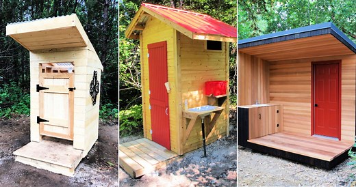 15 Free DIY Outhouse Plans (How to Build an Outhouse)