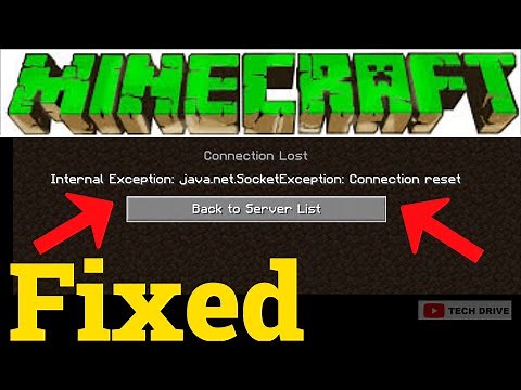 Fix Minecraft Connection Lost - Internal Exception : java.net SocketException: Connection reset Fix