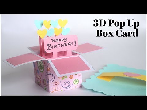 3D Pop Up Card | Birthday Card DIY | Explosion Box for Scrapbook | Handmade Greetings Card