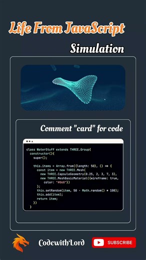 Life From JavaScript 🤯 | Creative JavaScript Simulation Using Three.js | Web Dev Animation
