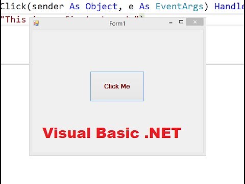 Create a Simple Visual Basic Application in Visual Studio IDE