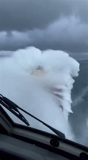 Cargo Ship vs Towering Walls of Water #maritime #waves #extreme