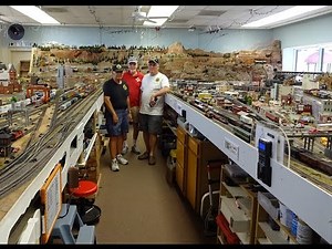 Large Model Railroad RR HO H.O. Scale Gauge Train Layout @ Sun City West Arizona awesome trains