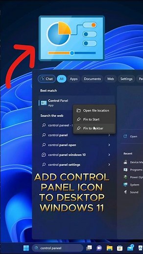 Add Control Panel Icon to Desktop - Windows 11