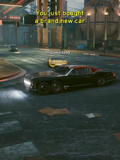 Can't have a quiet day in Night City these days... #cyberpunk2077 #cyberpunk #bowieknife