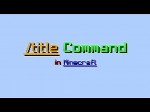 Minecraft /title Command erklärt!