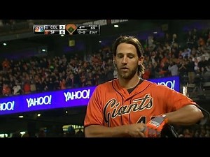 Madison Bumgarner launches a GRAND SLAM to left field