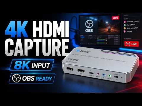 4K HDMI Capture Card for OBS | OREI USB 3.0 Plug & Play Capture