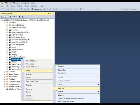 How to BACKUP DATABASES in SQL Server Management Studio