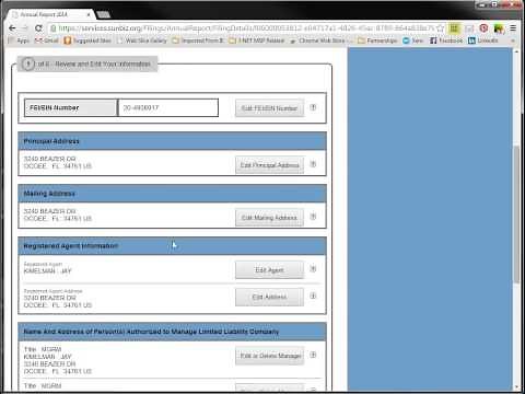 Filing your FL Annual Report