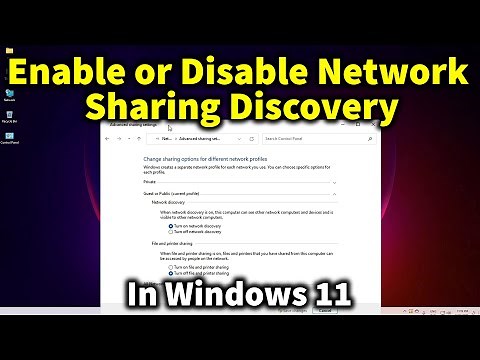 How to Enable or Disable Network Sharing Discovery in Windows 11