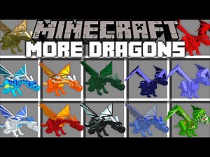 Minecraft MORE DRAGONS MOD / RIDE ALL TYPES OF DRAGONS FROM TRAIN YOU DRAGON !! Minecraft Mods