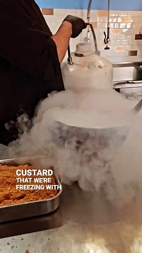 Chef Ian creating our award-winning Mexican Fried Ice Cream. For info about our dessert shop, visit tirdenver.com | The Inventing Room Dessert Shop