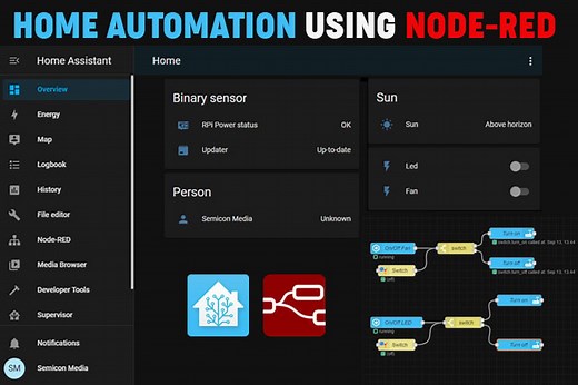 Home Automation using Node-RED and Home Assistant on Raspberry Pi