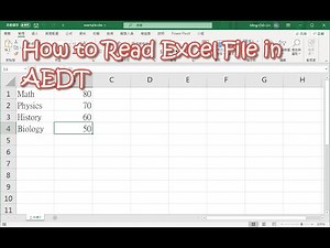 How to Read Excel File in AEDT