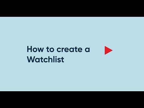 How to create a Watchlist