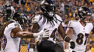 Alex Collins does his best river-dance after 3-yard TD