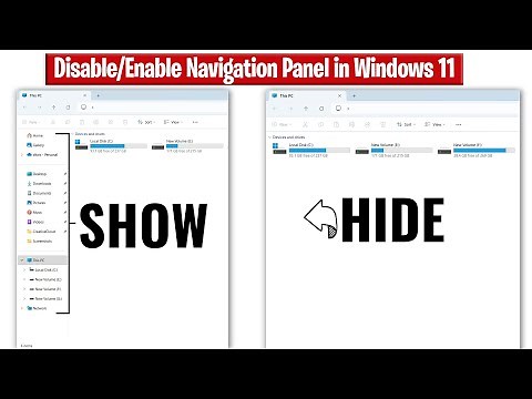 How to Show or Hide the Navigation Pane in Windows 11 File Explorer