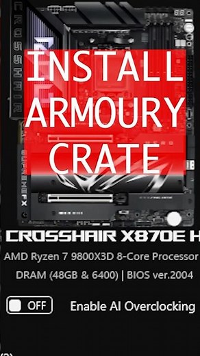Installing Armoury Crate in 30 seconds #asus #amd #pcgaming
