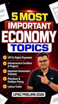 Most Expected Economy Topics for UPSC Prelims 2026 🚨 | Atul Jain