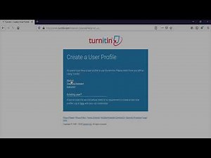 Turnitin – creating an account