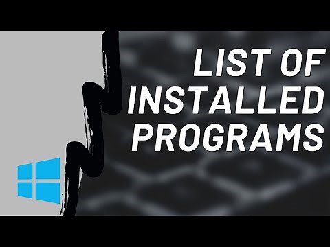 Get a List of Installed Programs on Windows Computer