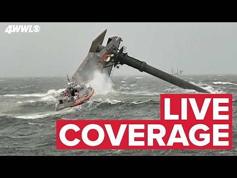 U.S. Coast Guard update on capsized ship off Louisiana coast