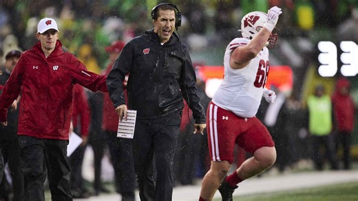 Wisconsin football's Luke Fickell drops mic on Washington stunner with job safe for 2026