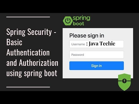 Spring Security : Basic Authentication and Authorization using spring boot | Java Techie