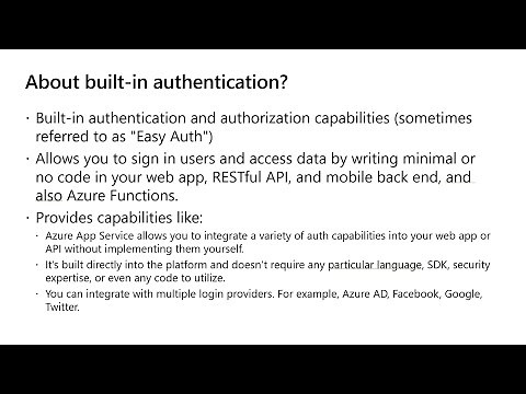 Authentication and authorization in Azure App Service and Azure Functions