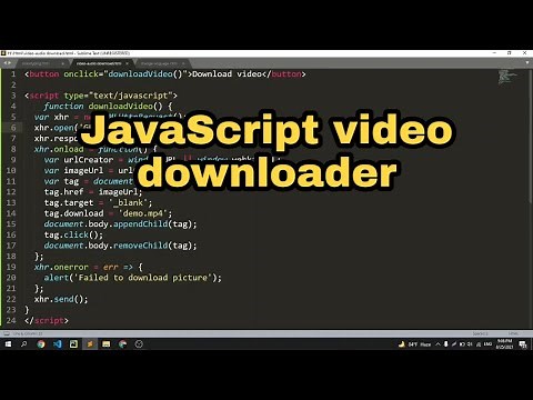 How to dowload video/picture from url/website using javascript || XmlHttpRequest