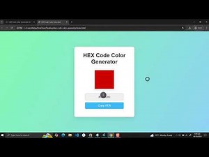 HEX Code Color Generator Using HTML, CSS and JavaScript with Source Code