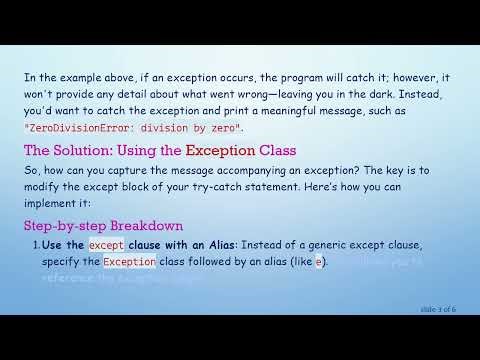 How to Catch an Exception Message in Python?