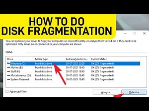 How to do Disk Defragmentation in PC/Laptop in windows 11