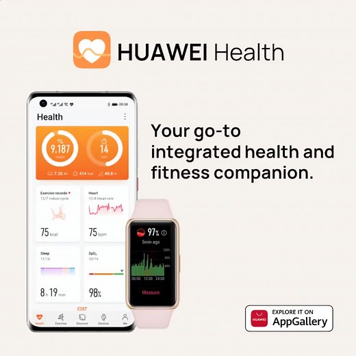 Whether it’s to kickstart your fitness life, keep track of your health, or conveniently manage your smart wearable devices, the HUAWEI Heath app has what you're going for. https://fal.cn/3f4ql | Huawei Mobile