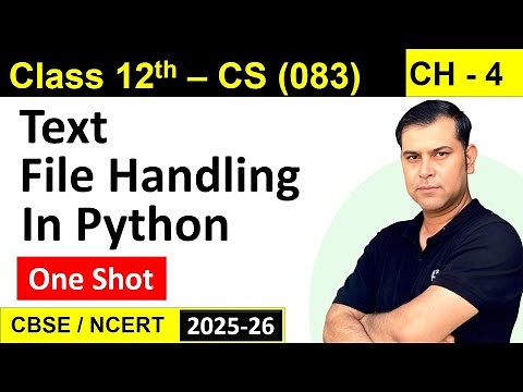 File Handling in Python (Text File) | Class 12 Computer Science (083) | CBSE/NCERT/RBSE| S4SUREN