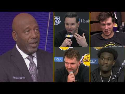 FULL Postgame Interview & Analysis Lakers vs. Timberwolves | J. Worthy, Redick, Luka, Reaves & Ayton