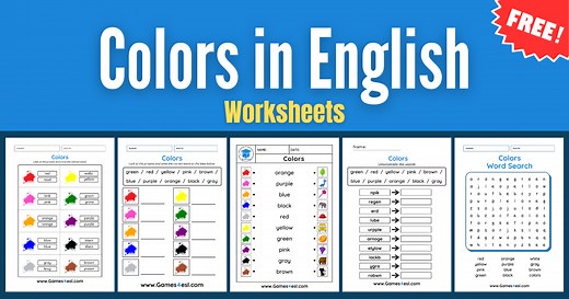 Colors Worksheets For Kids - Free Vocabulary Worksheets | Games4esl