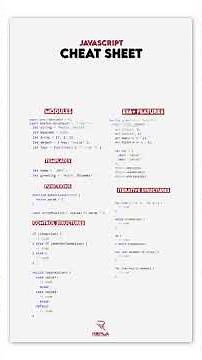 JavaScript Cheat Sheet | Quick Guide for Beginners