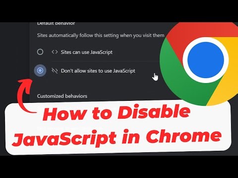 How to Disable JavaScript in Chrome (Security Control)